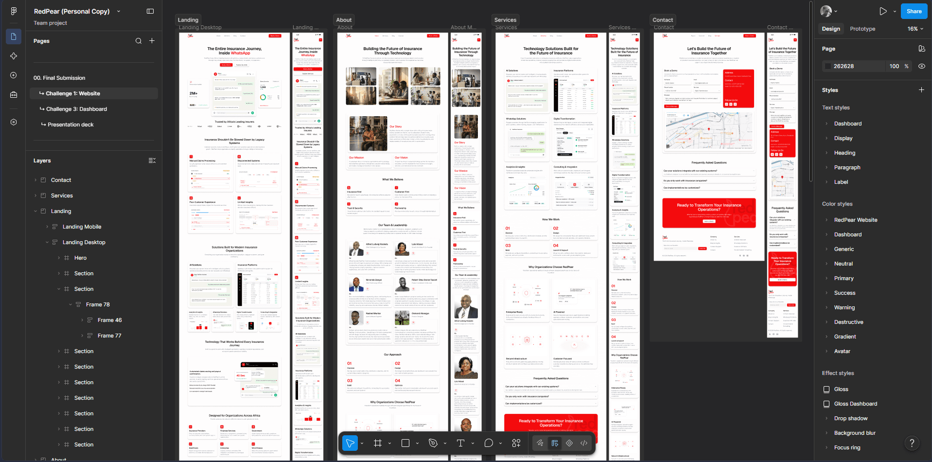 The same layout running in the browser from the Next.js and TypeScript build